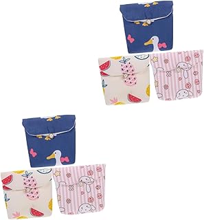Healifty 6 Pcs Napkin Storage Bag Small Containers Travel Makeup Bag Organizer Mini Decor Plush Coin Bag Pad Pouches Period Pouch Portable Bag Period Pouches Girl