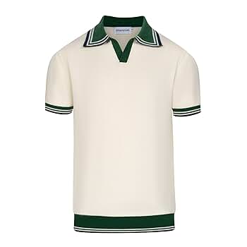 Amazon.com: OXKNIT Men's Polo Shirts Short Sleeve Knitted