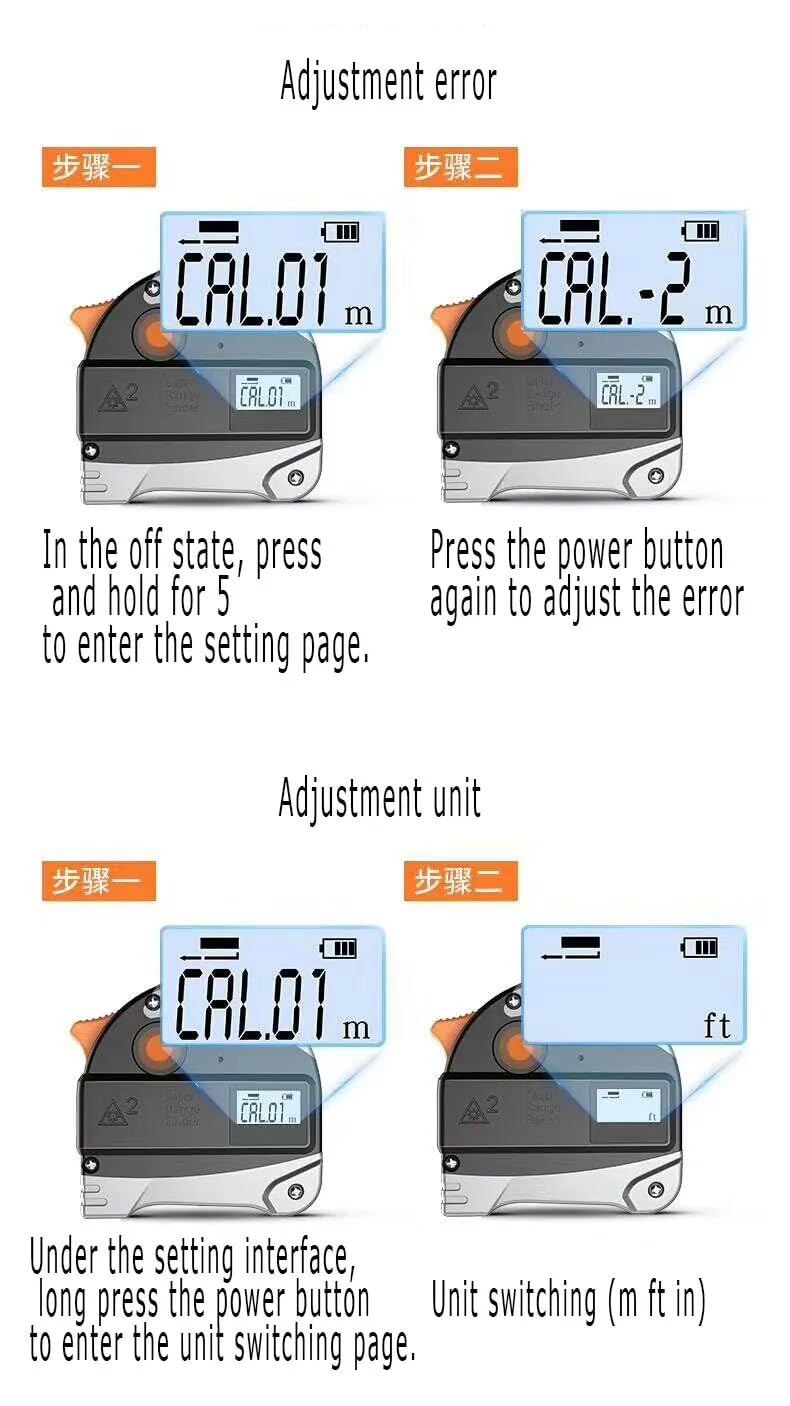 Cyfrowa taśma laserowa 2 w 1, 40 m, laserowa taśma pomiarowa z automatyczną blokadą 5 m, ładowana przez USB, cyfrowa taśma miernicza z laserem, wyświetlacz LCD, precyzyjne laserowe narzędzie pomiarowe