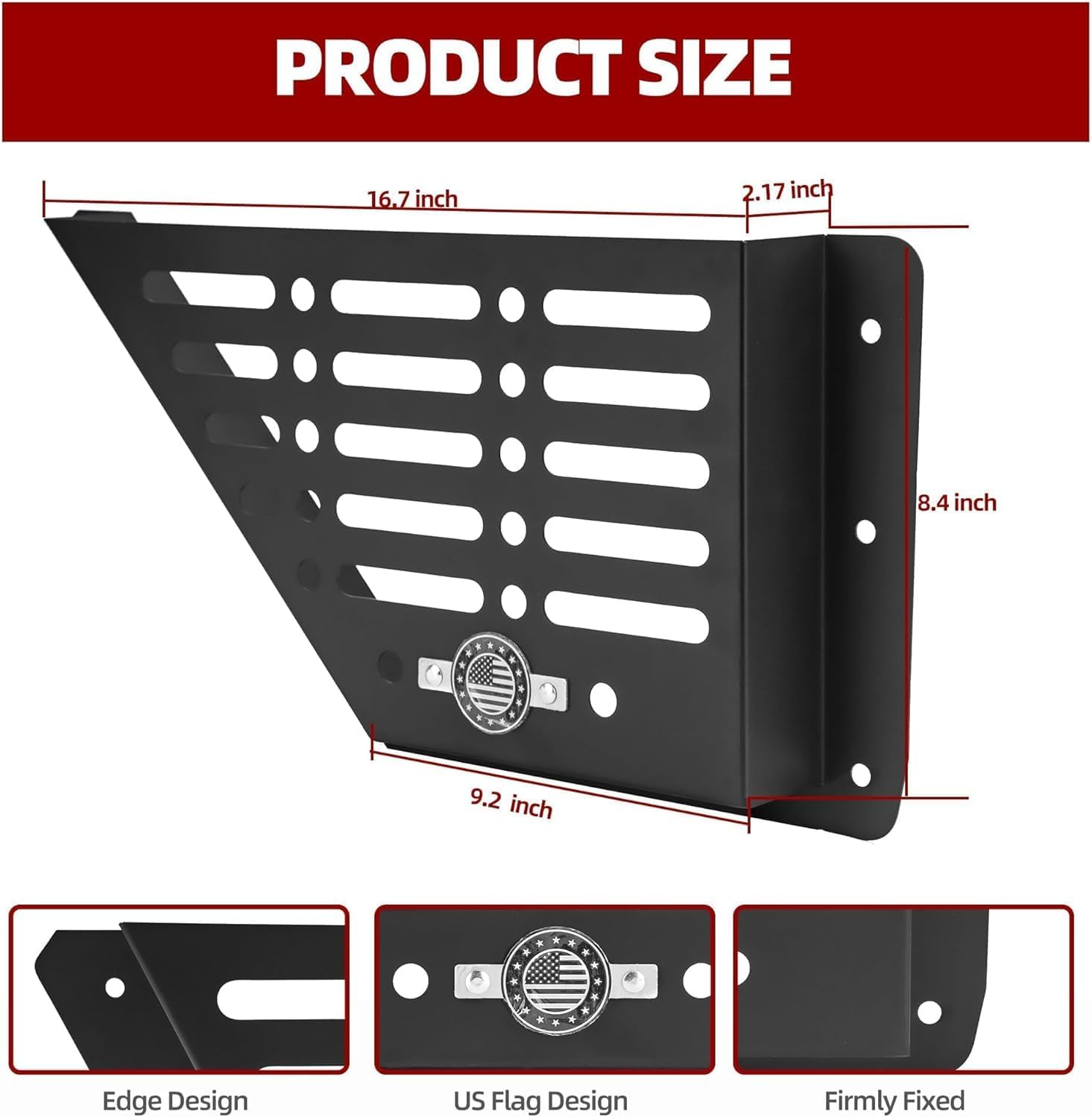 Front Door Storage Metal Box for Ford Bronco 2021-2024 Interior Storage Expansion Front Door Storage Pockets Side Insert Organizer Accessories (2-PCS)