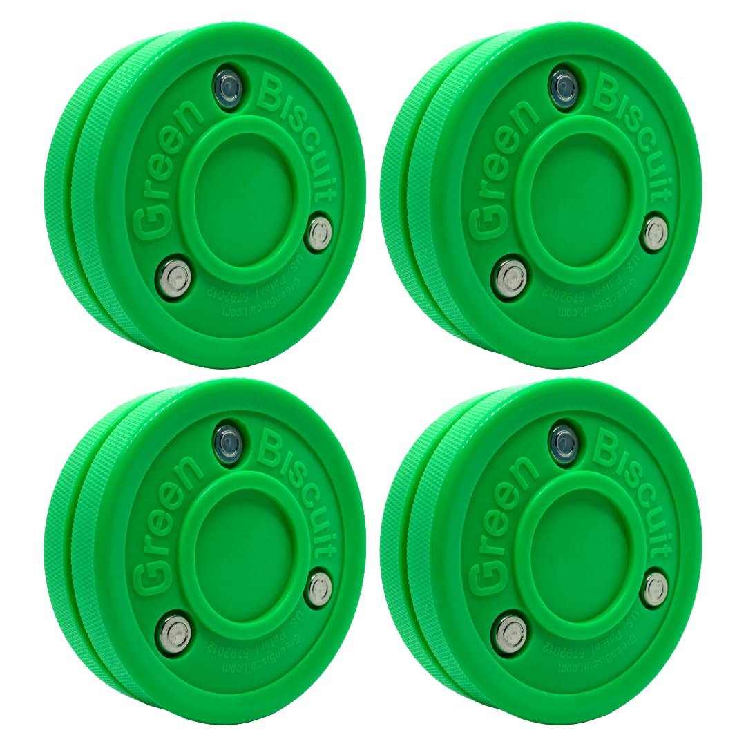 Green Biscuit Lot de 4 passers originaux avec palet NHL gratuit.