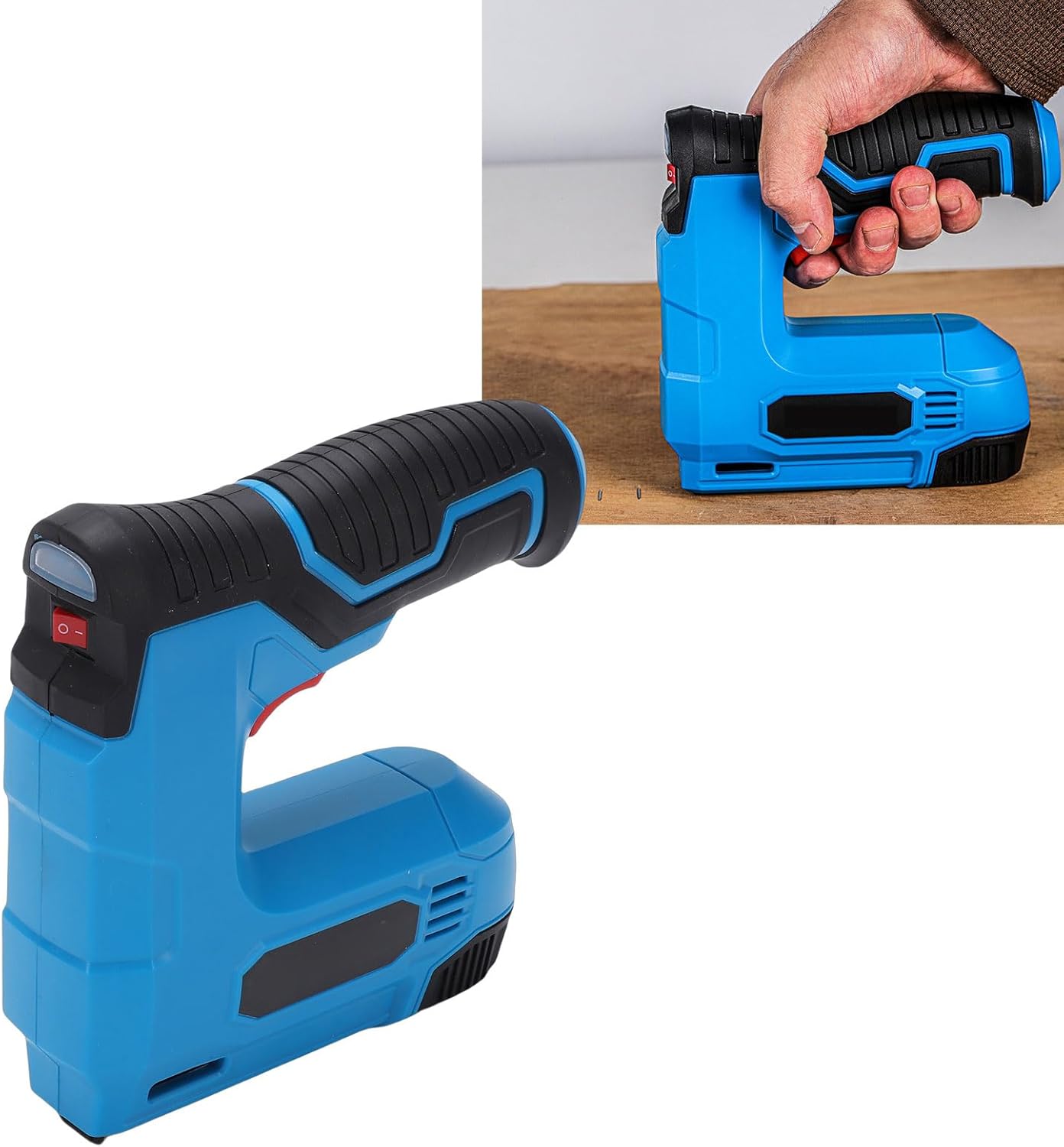 Garosa Cordless Brad Nailer Stapler Electric USB Rechargeable with 2000mAh Battery for Fabric Paper Carpet Leather Foam Plastic Softwoods DIY Craft