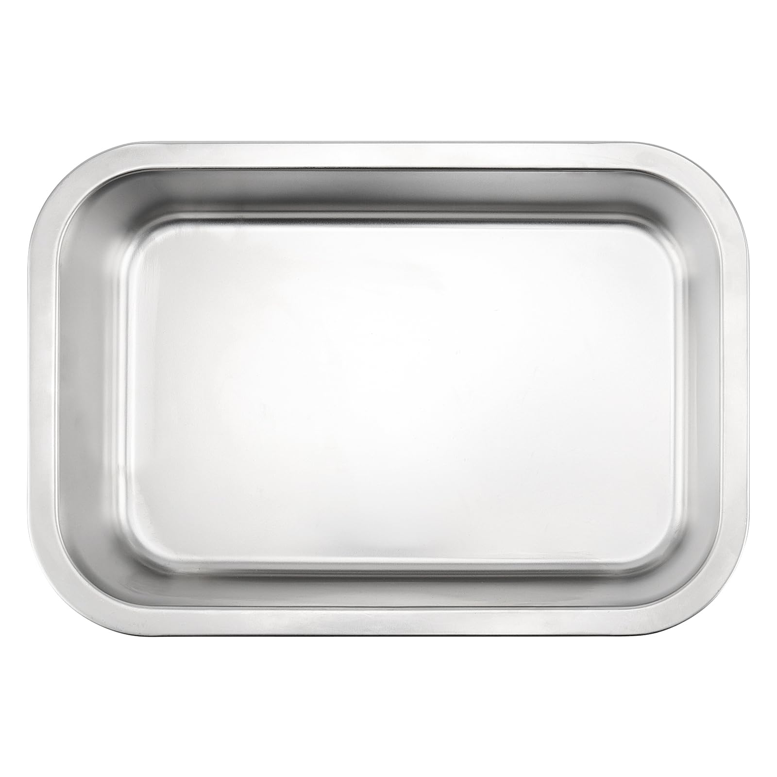 1 teglia da forno rettangolare, 32 x 22 cm, profonda, in acciaio inox, per cucinare e cuocere posate