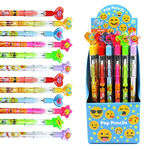 Crayons à pointe multiple emoji TINYMILLS (lot de 24) pour enfants