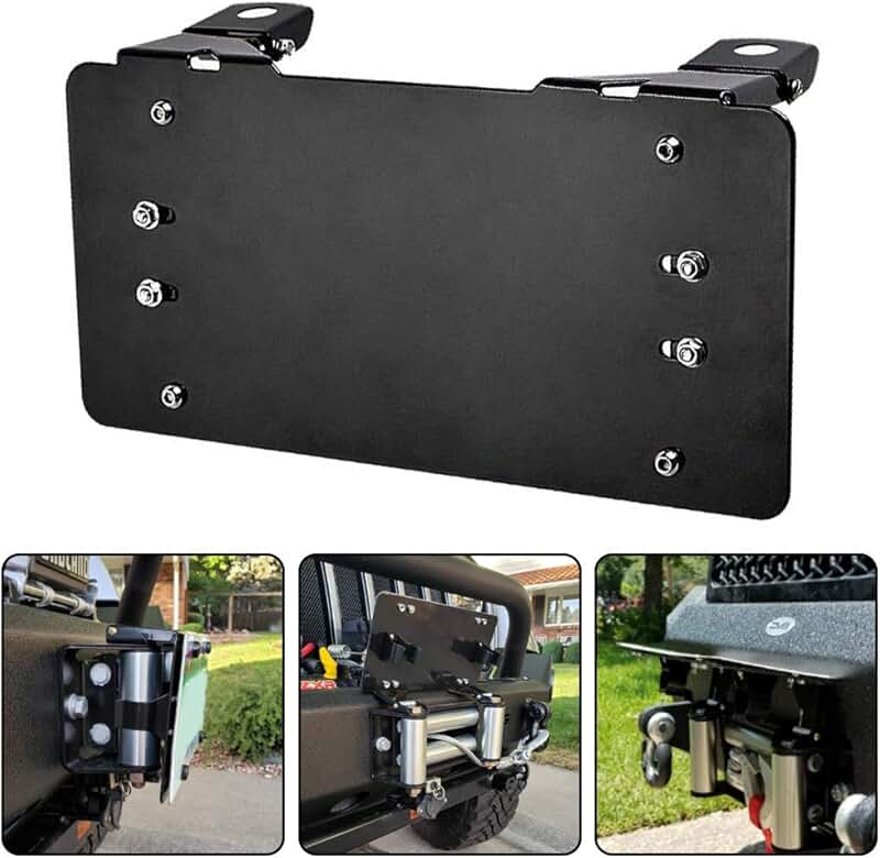 folding license plate bracket