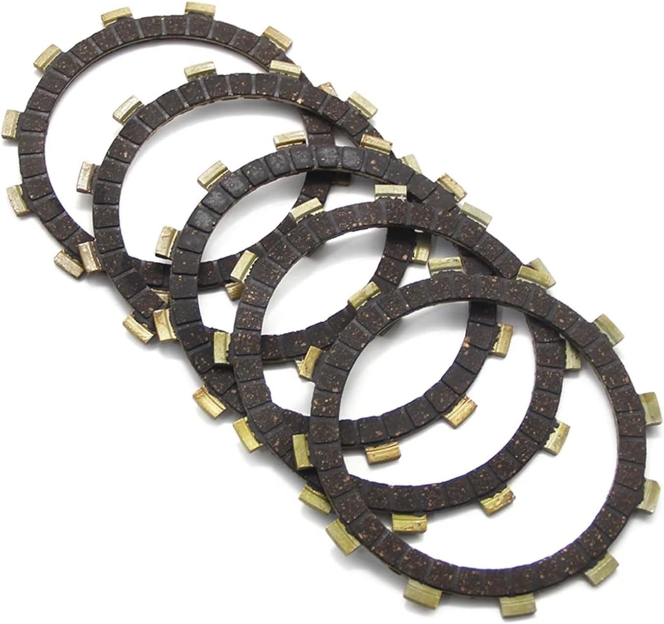 Motorcycle Clutch Friction Disc Plate Kit Compatible with TS100L TS100K TS100B TS100A TC100M TC100L TC100K TC100B RV90K - OEM 21451-23000 21441-12010