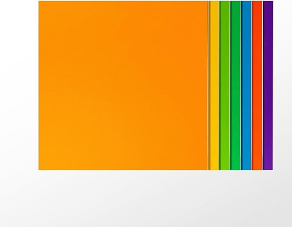 ROBOTIME 7-Pack Double-Sided Colored 1/8" Plywood Sheets - 12 x 12 x 1/8 Inch - Roller-Coated Solid Color 3mm Craft Wood Sheets for Laser Cutting, Engraving & Wood Burning - Assorted Colors
