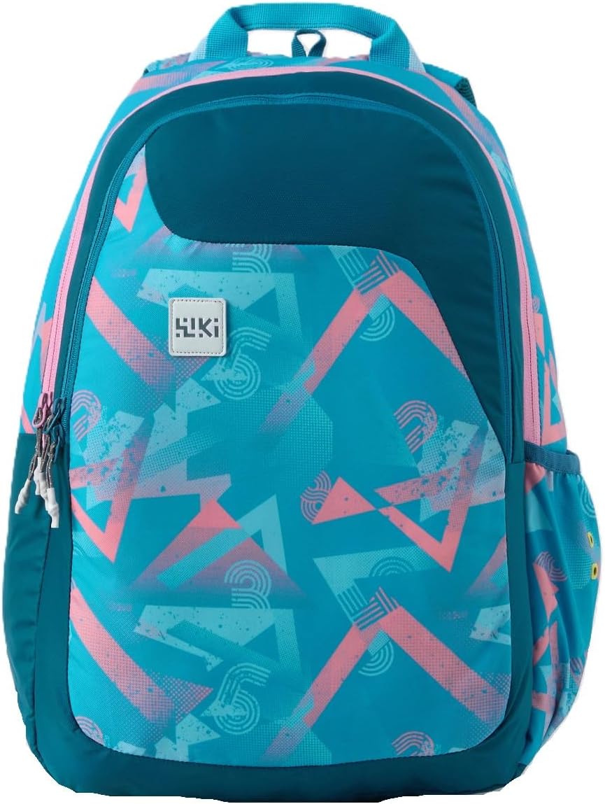 Wildcraft Wiki 1 30L Laptop Backpack for Men & Women | Fits 15.6 inch Laptop | Padded Shoulder Straps, Multi Compartments, Anti-Theft Zippers | School & College Bag | Future Design Blue
