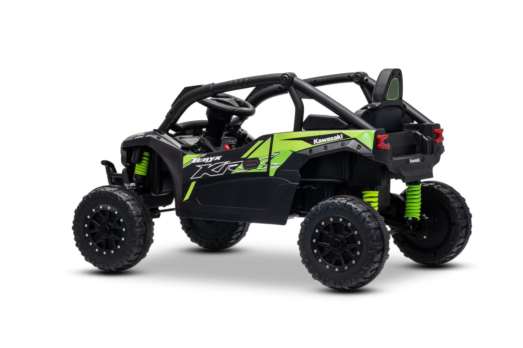Kawasaki TERYX KRX 1000 12 V elektryczny samochód dziecięcy, jednoosobowy, zawieszenie na tylnej osi, pilot zdalnego sterowania 2,4 GHz, akumulator litowy, 2 silniki 25 W, składana rama ochronna
