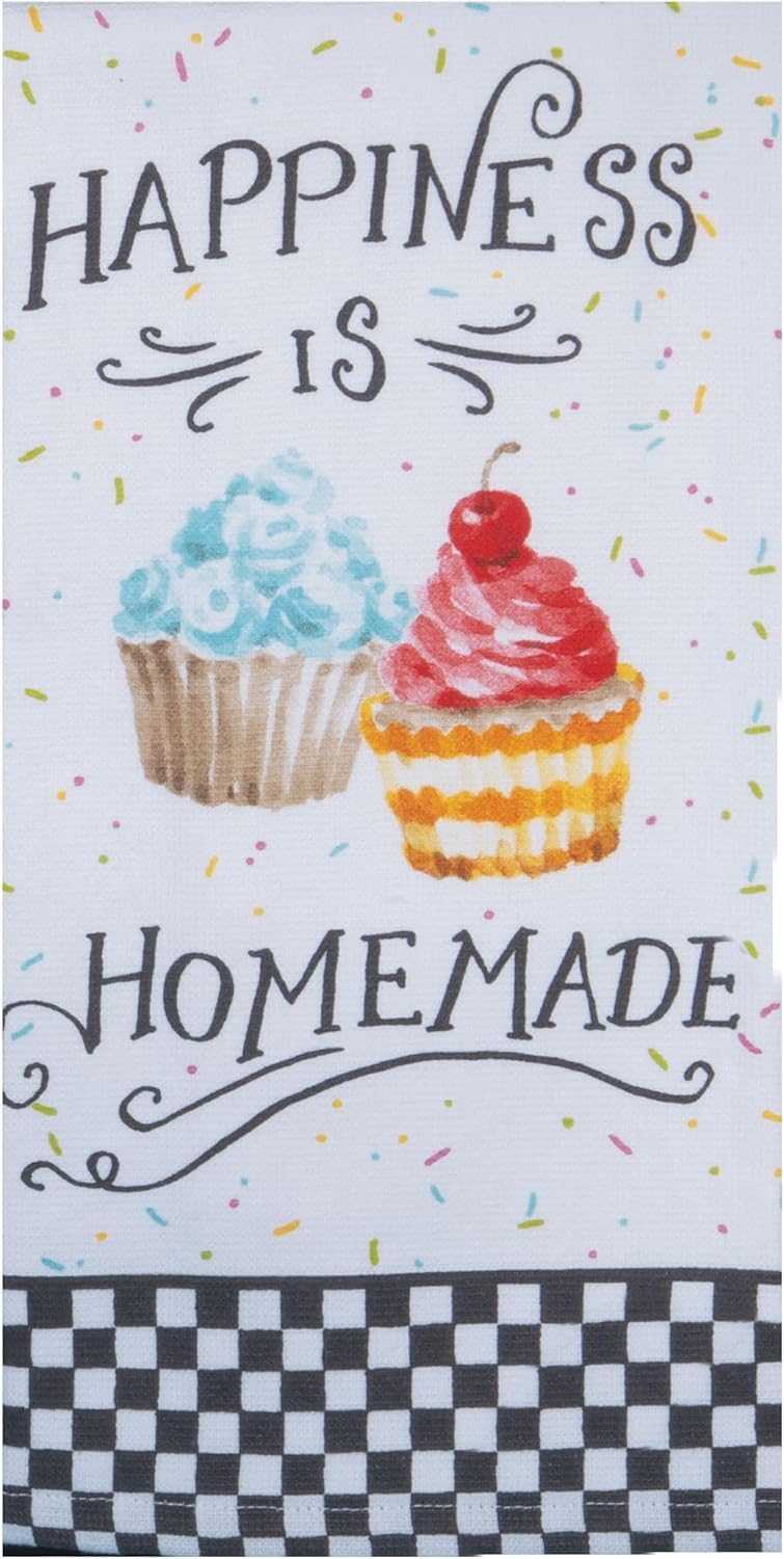 Kay Dee Designs Kay Dee Happiness is Homemade 2 Piece Cupcake Bake Terry Kitchen Towel Bundle