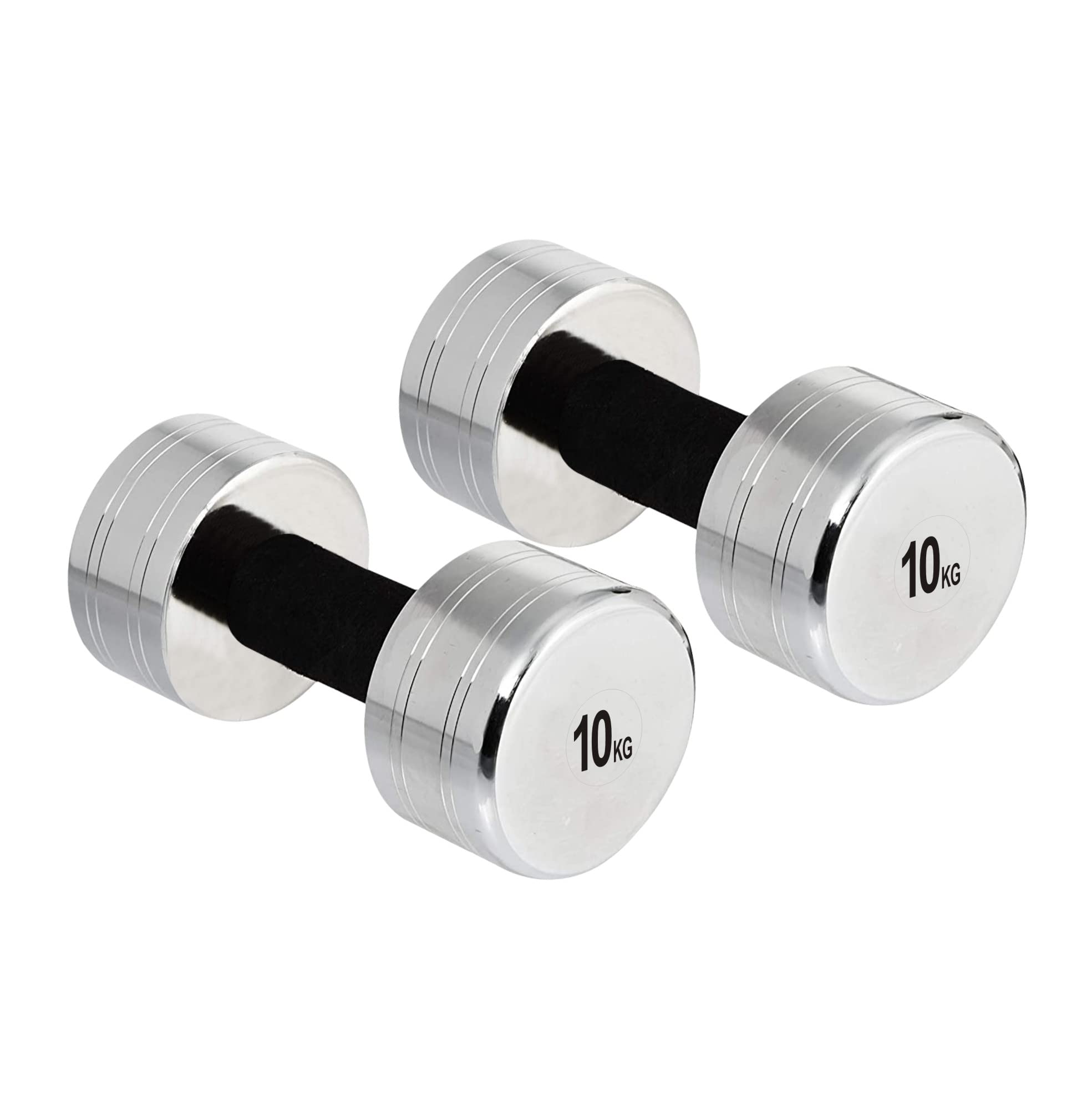 Amazon Brand - Symactive Chrome Plated Steel Dumbbell, Set of 2, 10 Kg (B08QZYJNBC) Amazon Price History, Amazon Price Tracker