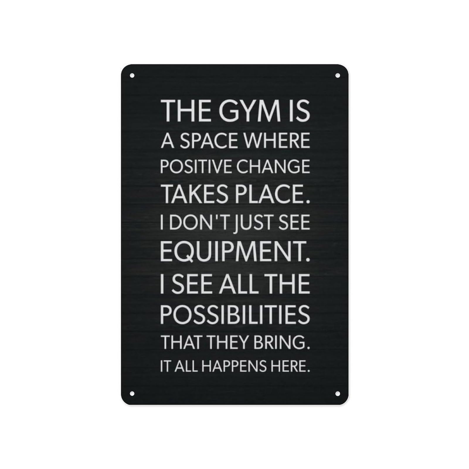 MCQWOMFQAK Home Gym Wall Art Motivational Quote For Workout And Fitness Retro Aluminum Sign With Inspirational Saying For Exercise Room Decor 8 X 12 in