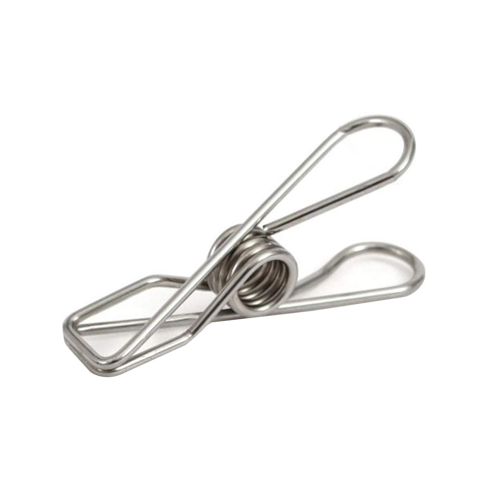 HZBB 20 Pcs Multipurpose Windproof Clothespin Stainless Steel Marine Grade Pegs Metal Hanging Clips for Clothes Towels Socks Laundry Storage Supplies Laundry Clothespins