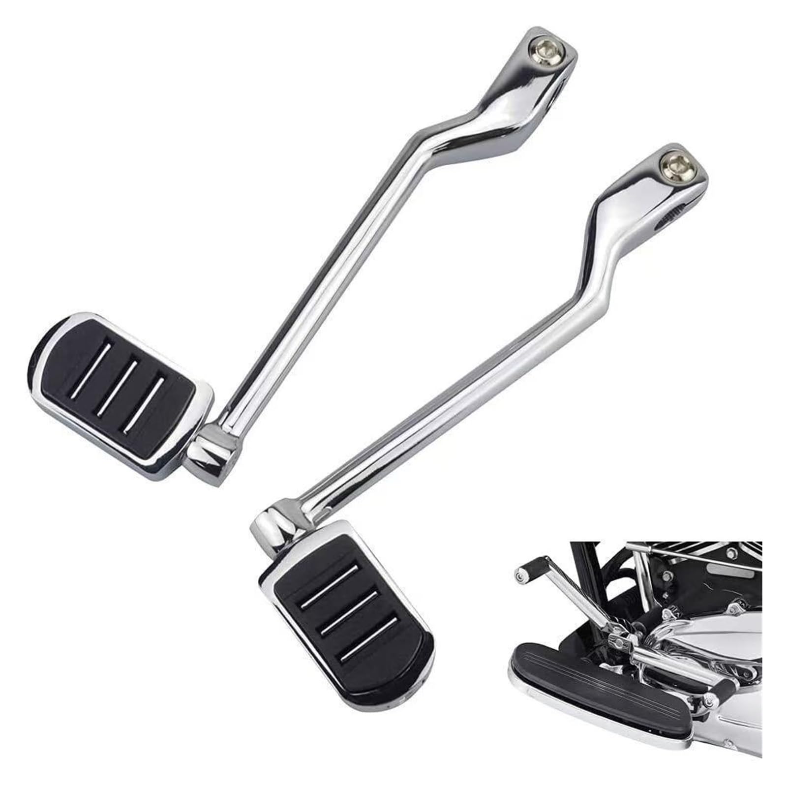 podnóżki motocyklowe Do Motocykla For Harley Softail Fat Boy Touring Road Glide Trike Dźwignia Zmiany Biegów Z Pedałami Zmiany Biegów szeroki podnóżek