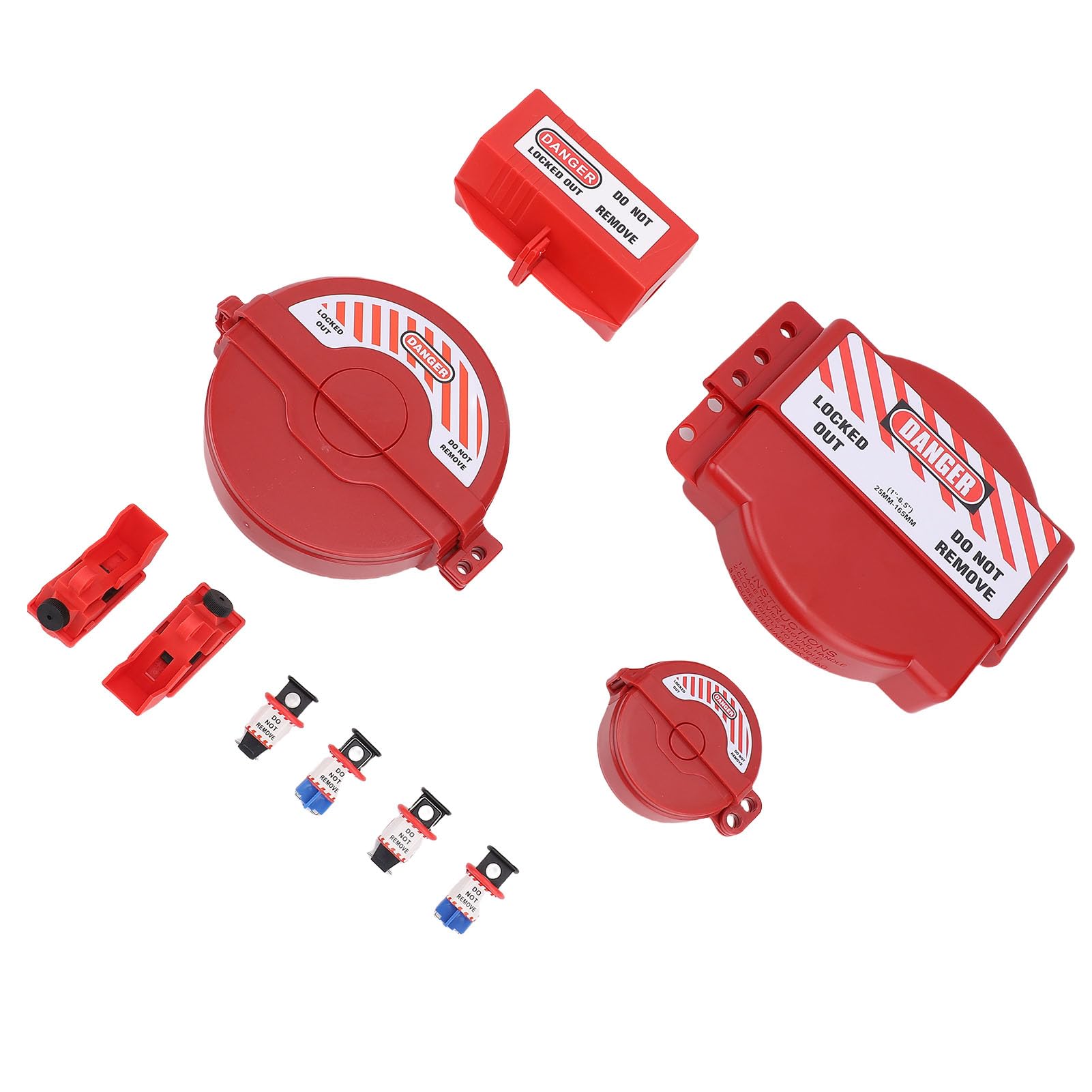 Generic Kit de Etiquetado de Bloqueo Industrial Completo con Bloqueos de Válvulas y Etiquetas de Seguridad para Equipos de Mantenimiento 1 Juego Completo
