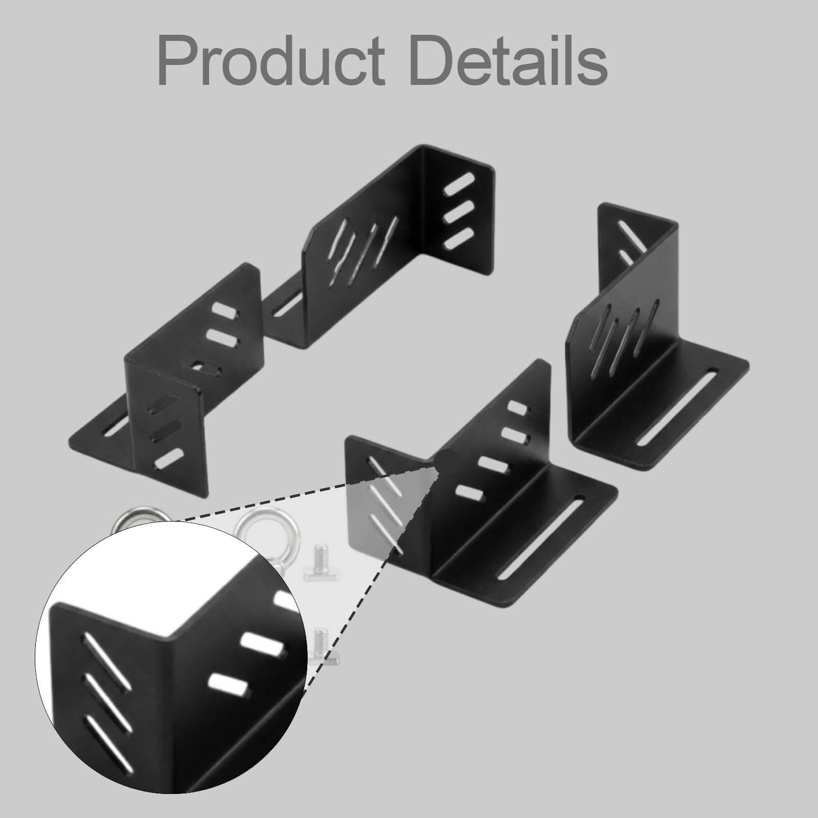 Juego de Anclajes de Esquina para Portaequipajes de Techo. Fácil Instalación. Compatible con La Mayoría de Los Sistemas de Barras Transversales. Acces, T Head Slot Screw
