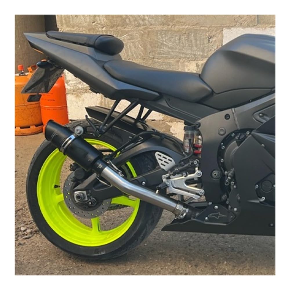 Deflectores Calor Escape para Y&amaha YZF R6 YZF-R6 1998-2005 Silenciador De Tubo De Conexión Medio Modificado De Escape De Motocicleta