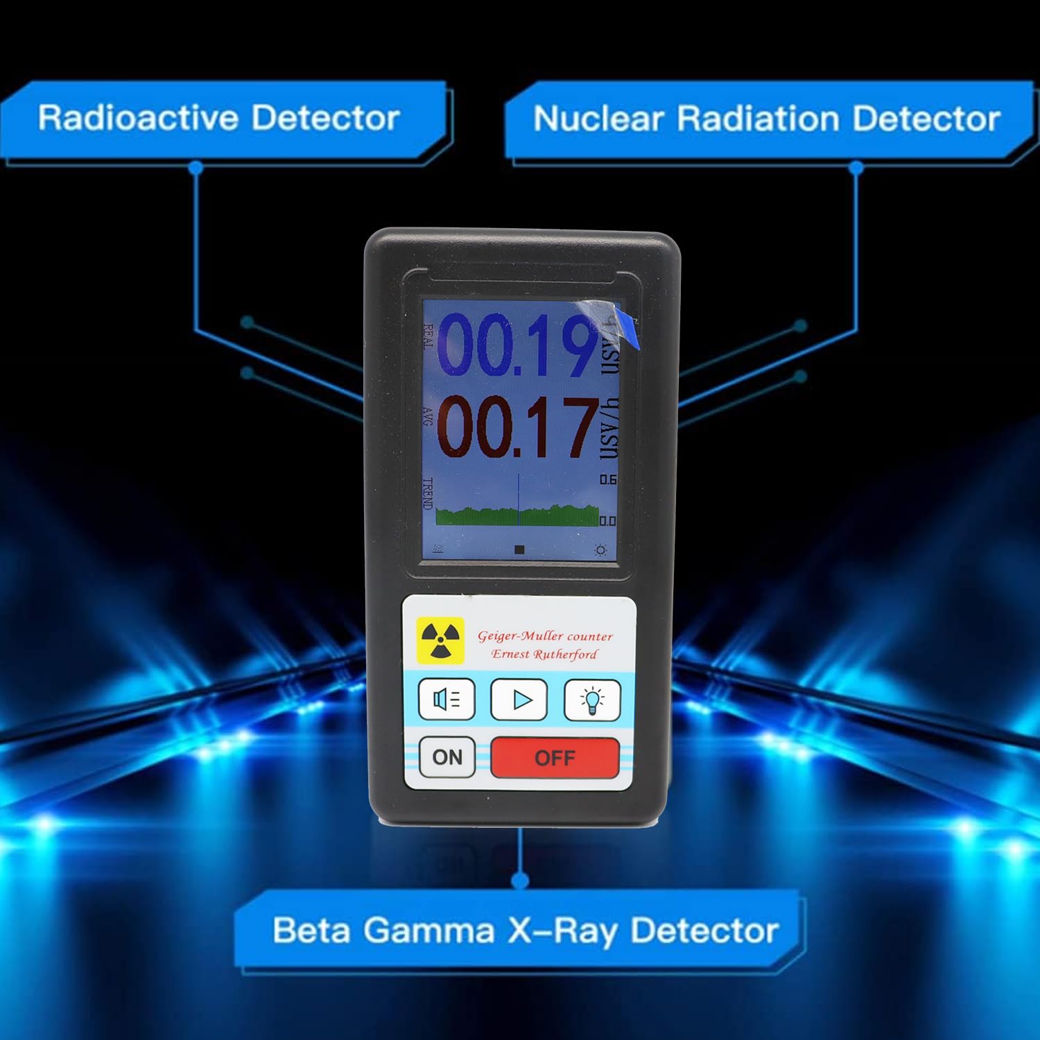 BR-6 Detector de radiación Nuclear portátil, contador Geiger, probador de rayos X, dosímetro personal, detectores de mármol Probador de monitor radiactivo(3)