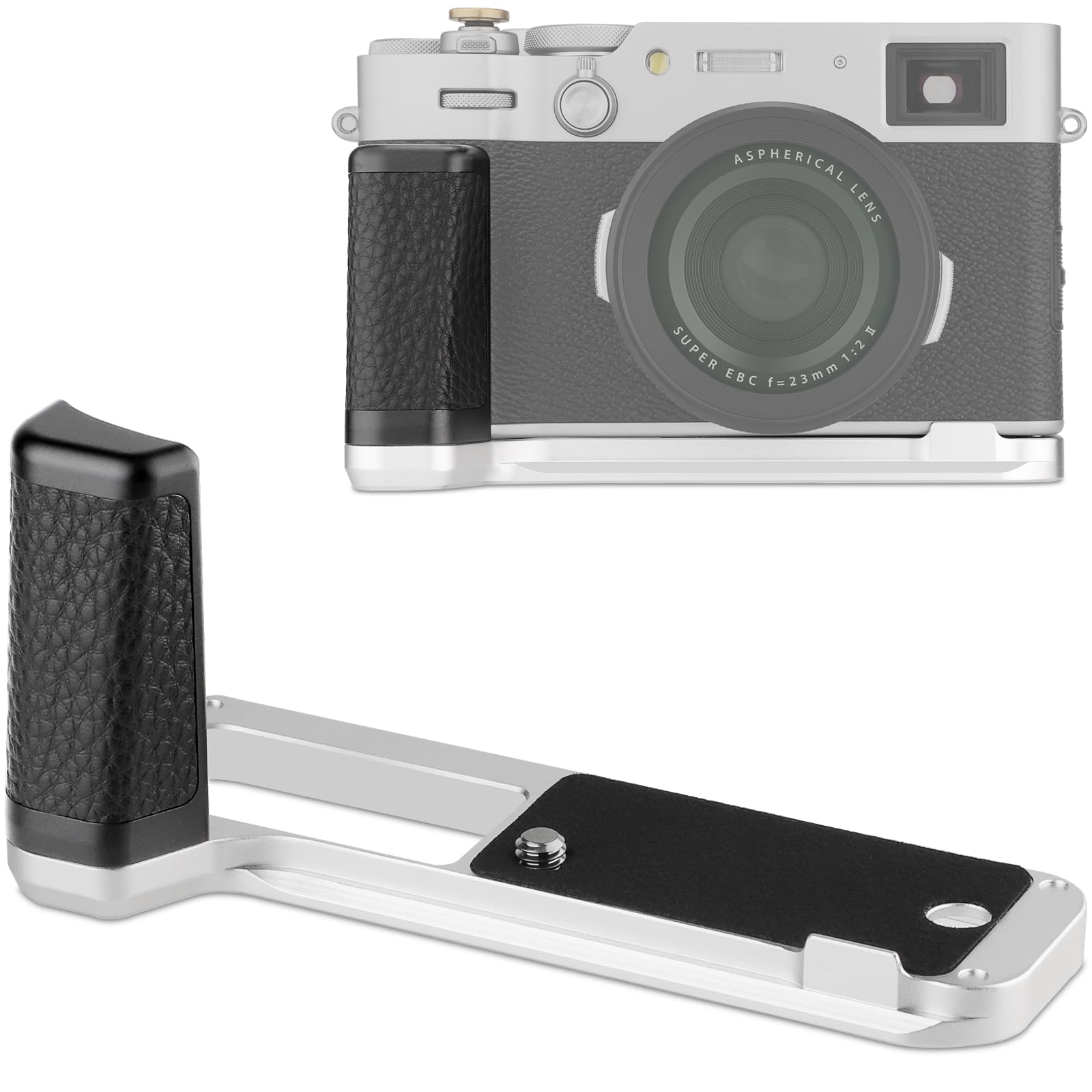 Haoge Holder Hand Grip for Fujifilm Fuji X100VI Camera L-Shape Grip HG-XVIS with Arca Swiss Quick Release Plate Camera Handle Bracket