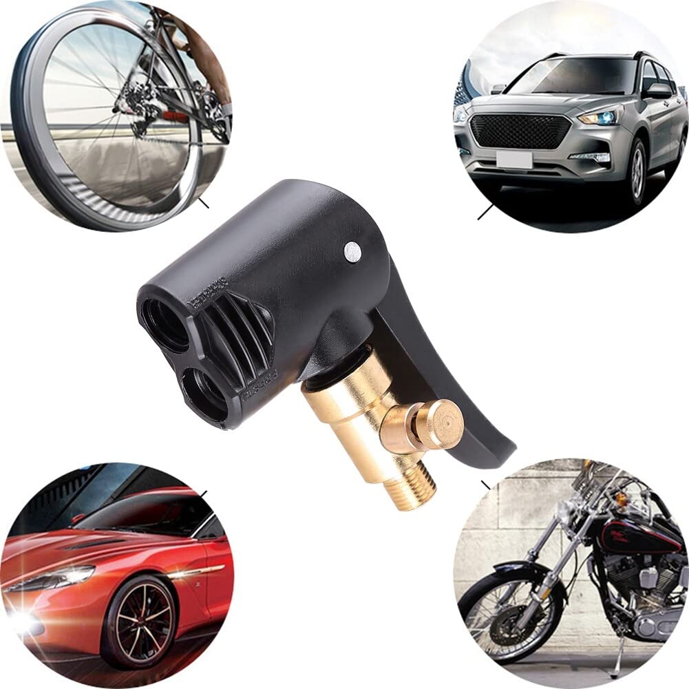 LICHENGTAI Bandeninflatorslang, autoband luchtklem autoklep hendel plug band ventiel band luchtklem luchtpomp clip draad mondstuk ventiel aansluiting adapter voor auto vrachtwagen fiets motorfiets