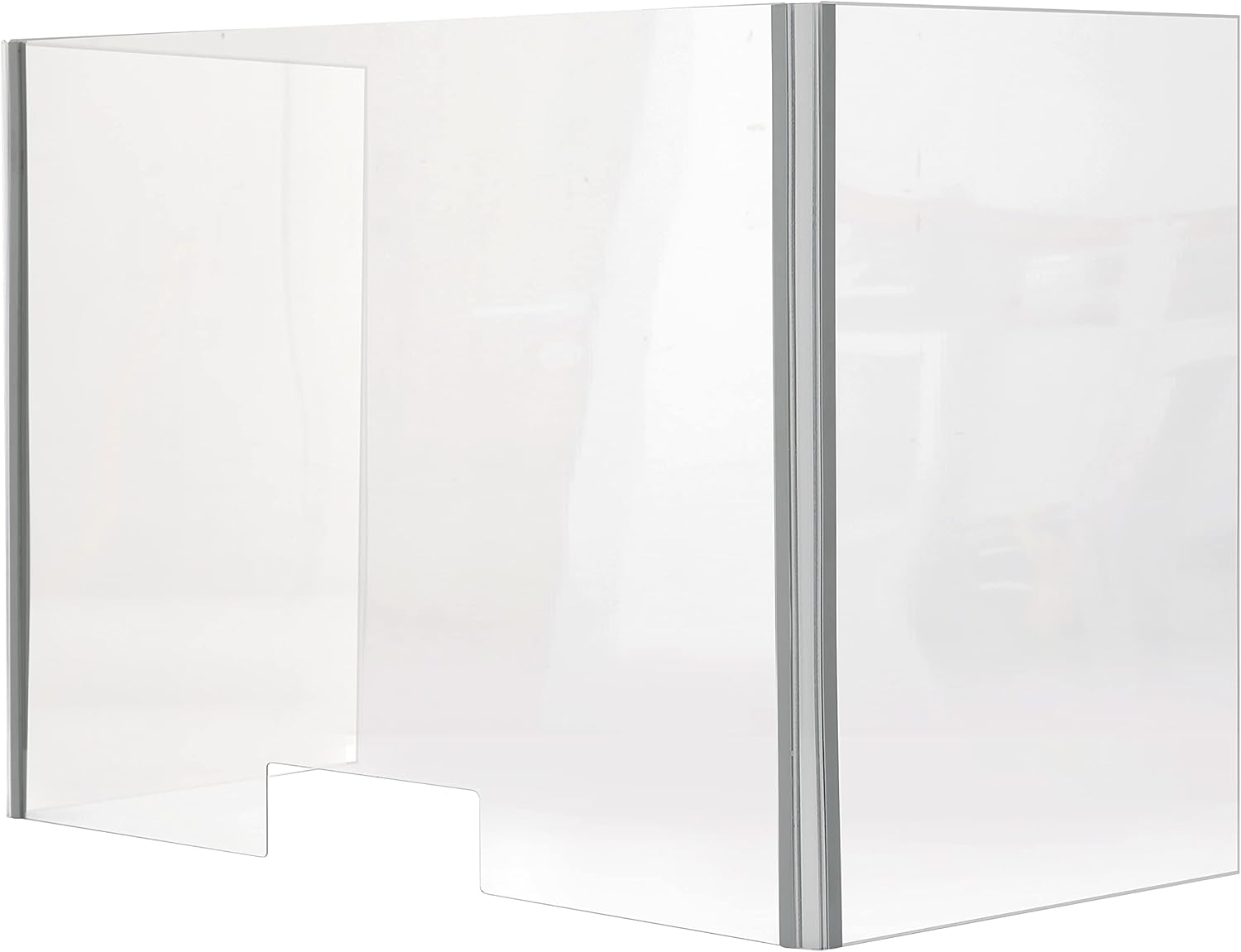 M&T Displays Foldable Sneeze Guard with Slot Cough Barrier Protective Shield Portable Student Desk Divider Screen Clear Table Panel for School 22x18x11 Inch