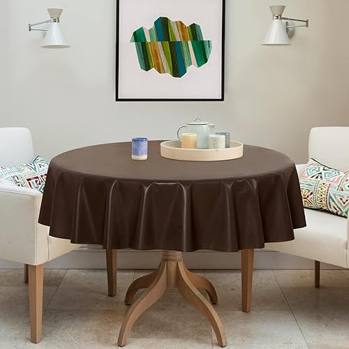 Miniatura 209 de sancua - Mantel rectangular de PVC 100 % impermeable, 54 x 54 pulgadas, vinilo a prueba de aceite, derrames, fácil de limpiar con un paño, para