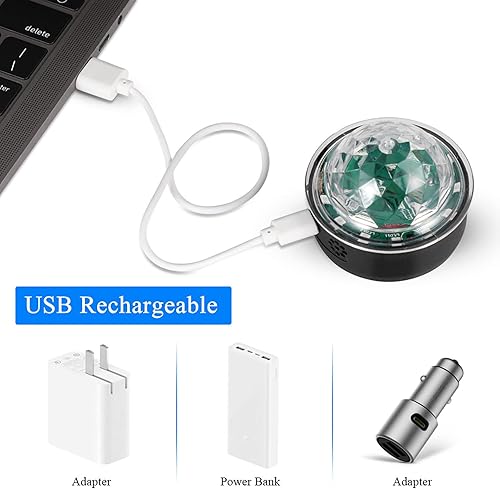 Miniatura 5 de Fafeicy Bombilla de música recargable, bombilla LED inteligente, mini luz de carga de música RGB con imán que cambia de color, luz de música, tira
