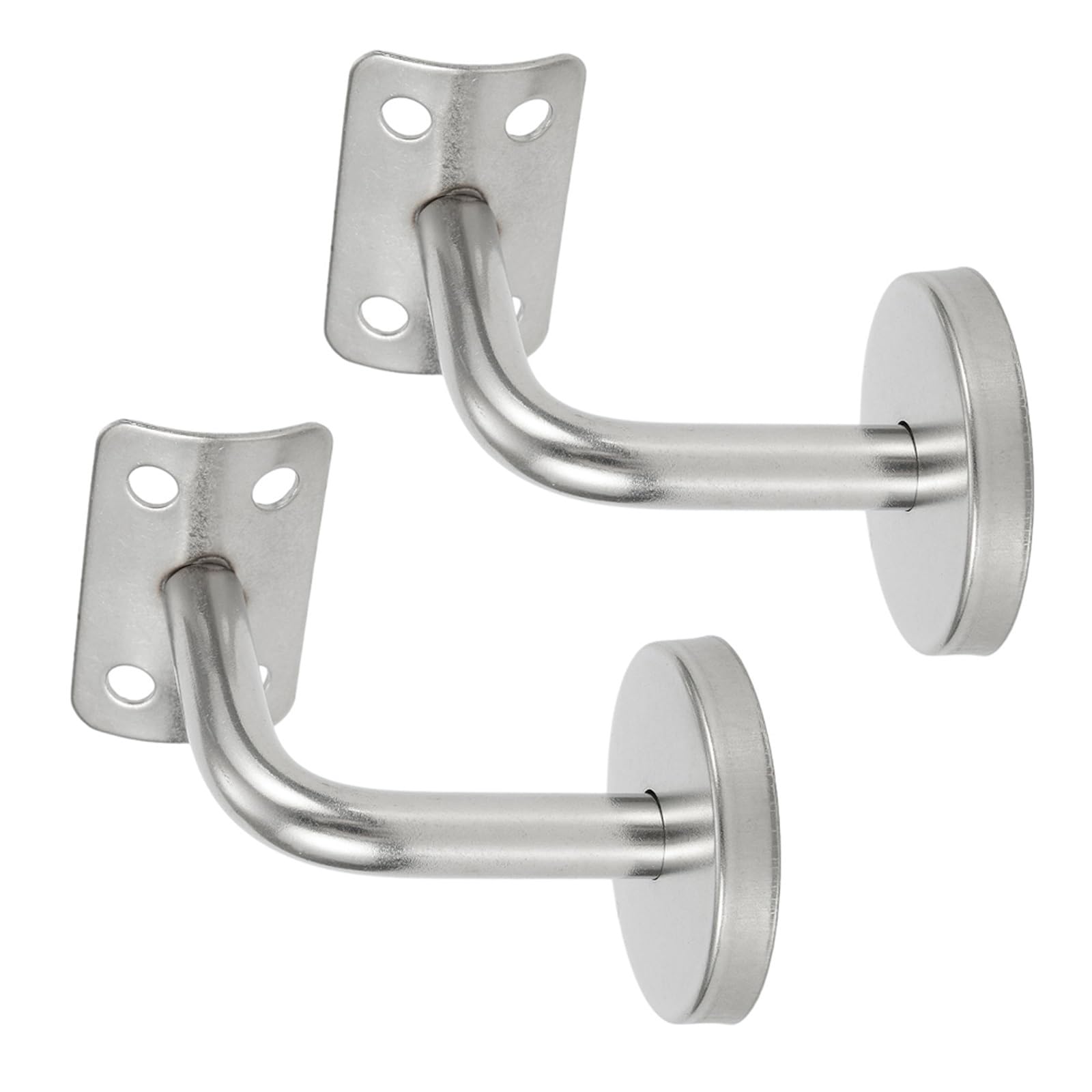 VAYEODEYU Handrail Brackets 10-Pack Stainless Steel Flat Curved Support for Stair Railings(Curved Support)