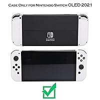 Vista 6 de GUTIAL Dockable Case for Nintendo Switch OLED Model 2021 - Cute Protective Cover Case for Nintendo Switch OLED 7 Inch and Joy-Con Controller with