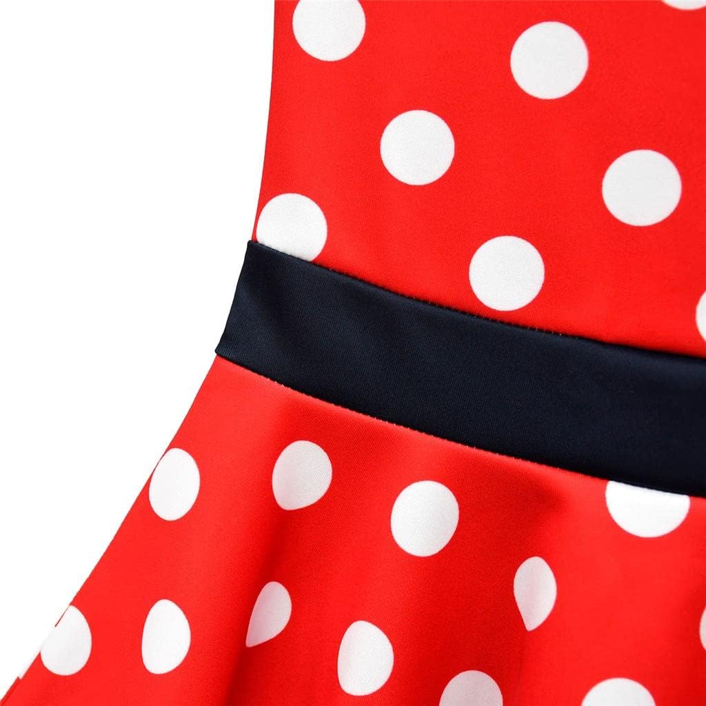 Dressy Daisy Toddler Little Girls Polka Dots Fancy Dress Halloween Costume Birthday Party Outfit with Mouse Ears Hair Hoop - Image 5