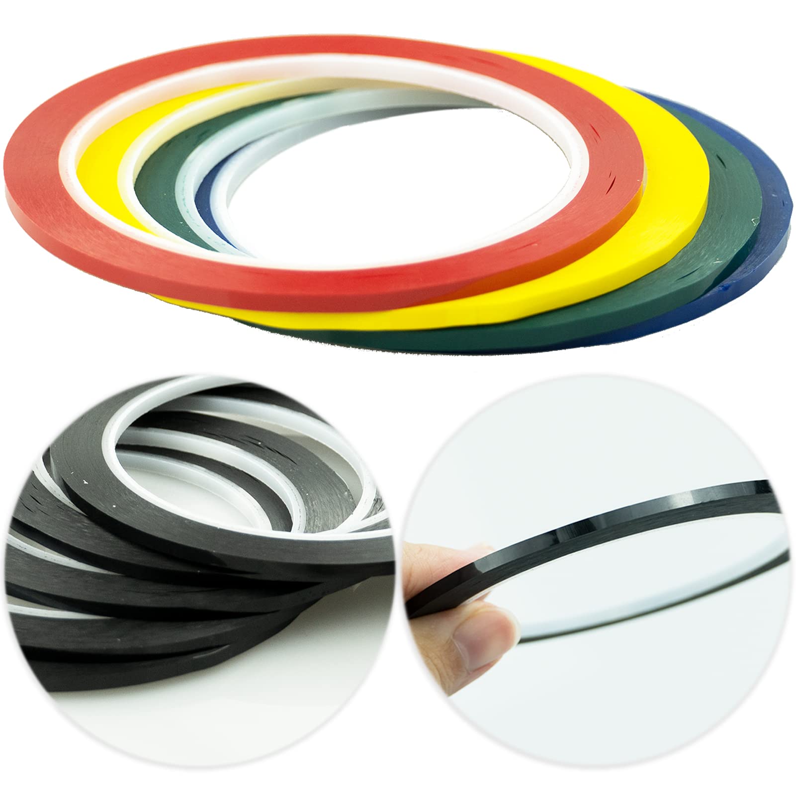 Lot De 10 Rubans Adhésifs Fins Pour Tableau Blanc - 3 Mm - Pour Le Bureau, L'école, Les Graphiques Et Le Marquage