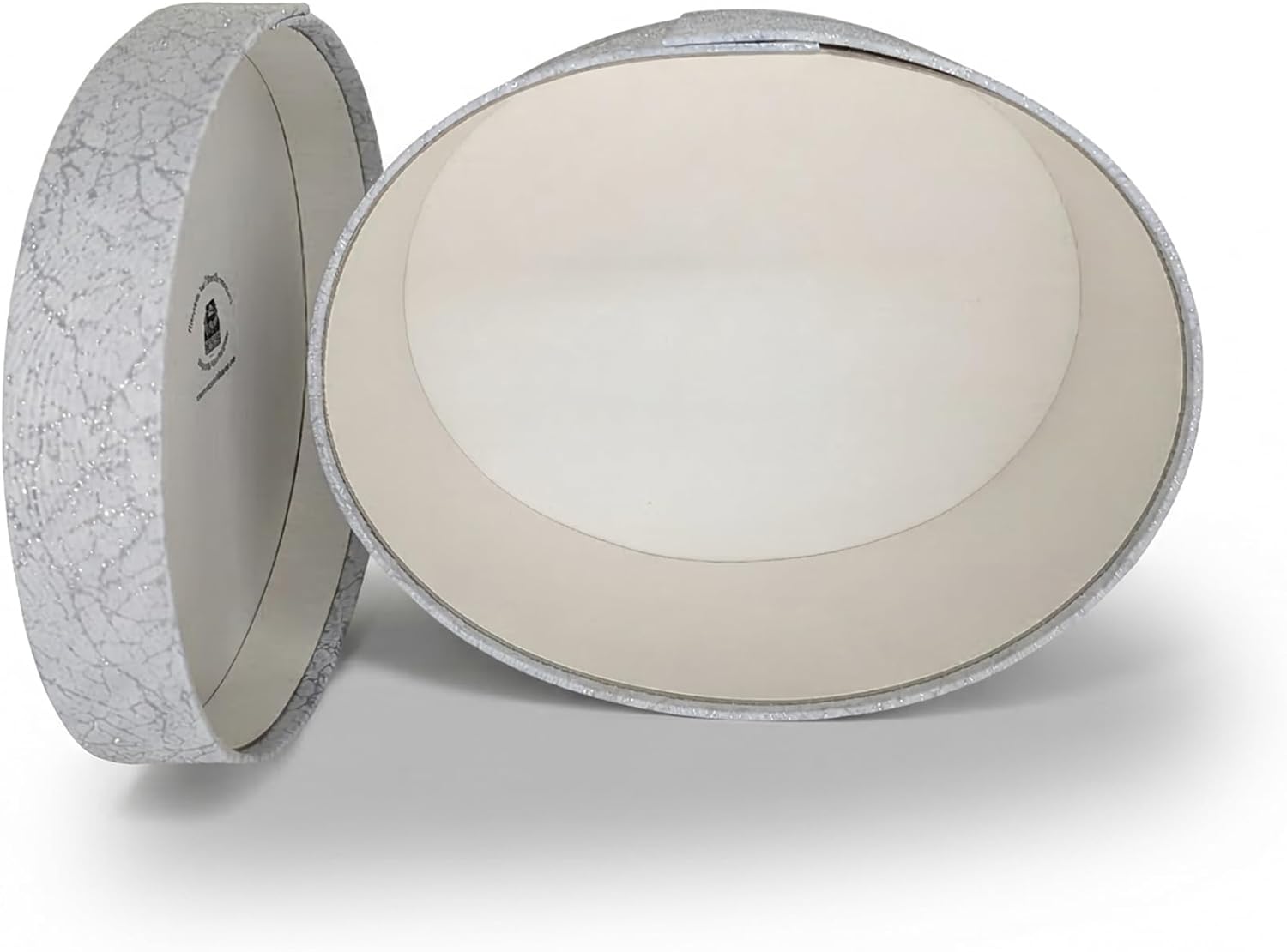 Sarah's Hat Boxes – Pale Gray with Metallic Silver Design Decorative Gift Box | Elegant Reusable Storage Boxes for Gifts, Keepsakes, Jewelry, or Special Items | Unique Printed Design