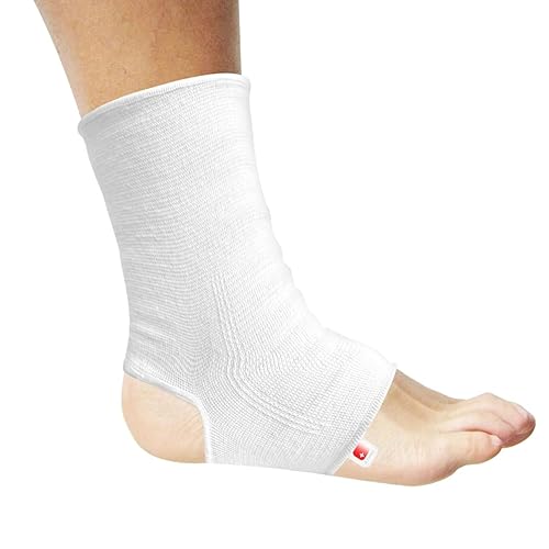 Manga de soporte para el tobillo, tacón abierto, tela de punto elástica ligera y transpirable para esguinces de tobillo, tendinitis de Aquiles,