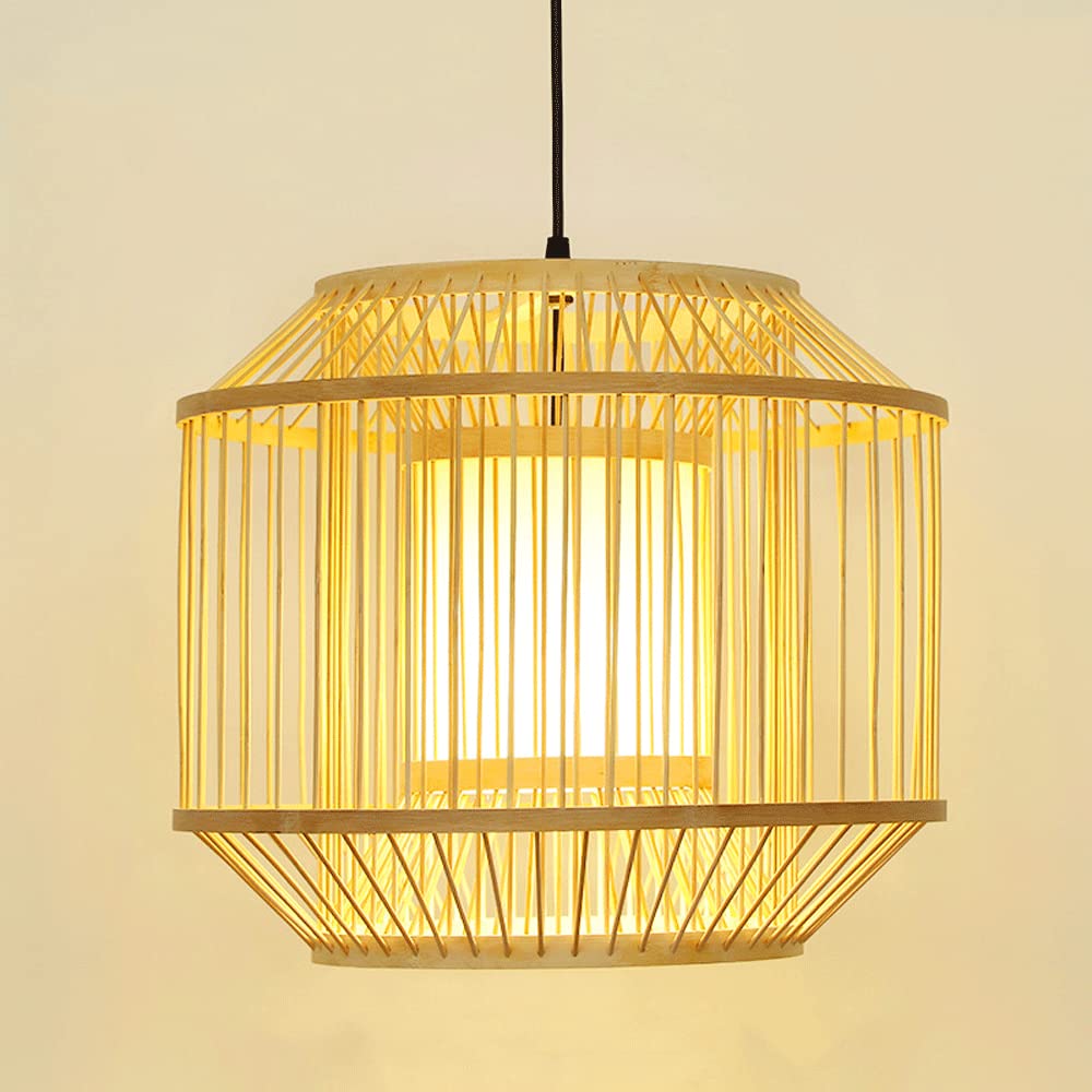 Lámpara colgante de bambú para iluminar el comedor de casa
