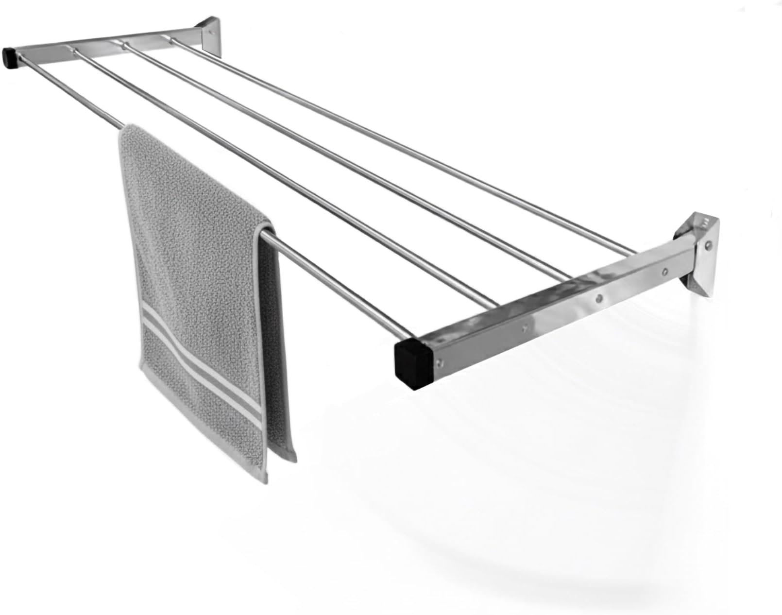 Synergy - 4 Pipes x 4 Feet - Heavy Duty Stainless Steel Clothes Drying Stand Wall Mounted | Cloth Hanging Stand | Clothes Drying Stand for Balcony | Foldable Cloth Hanger for Drying [SY-GL3-4P]