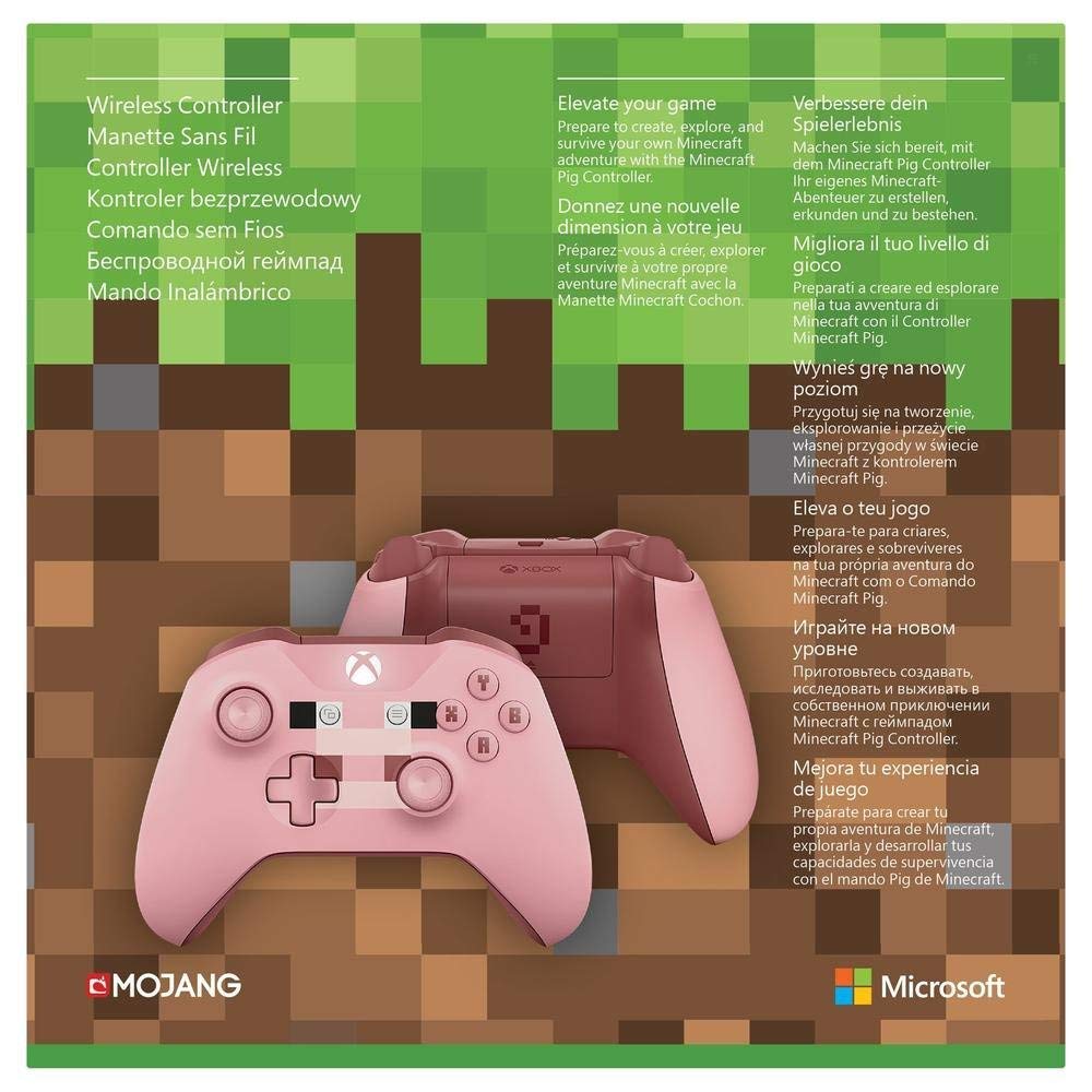 MICROSOFT Xbox ONE/PC Controller Wireless Minecraft Pig Pink Special Limited Edition [EU Import] (Renewed)