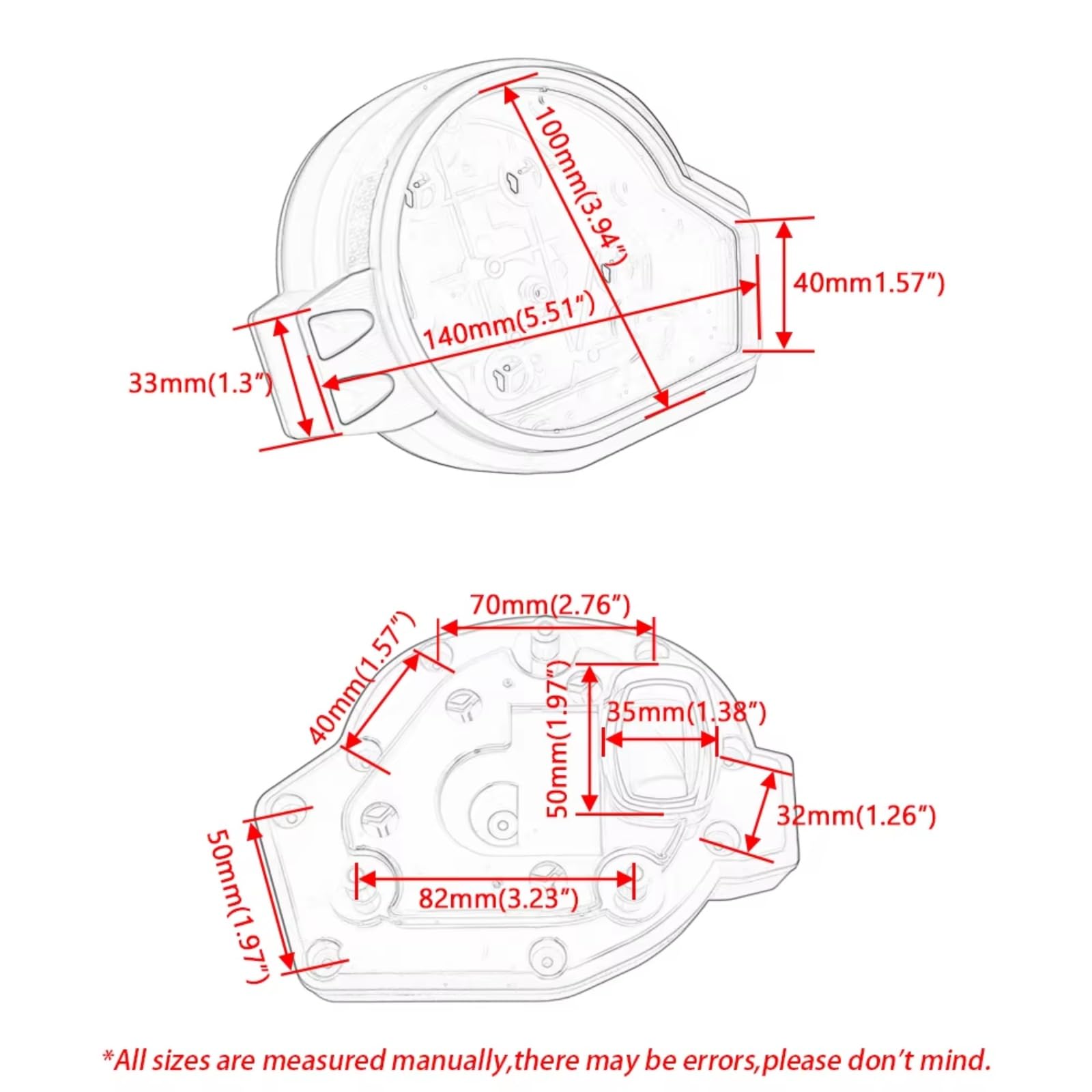 Instrumentengehäuse Kompatibel Mit CBR1000RR 2008 2009 2010 2011 Motorrad-Instrumentenkoffer, Tachometer, Drehzahlmesser, Messgerätegehäuse-Abdeckung
