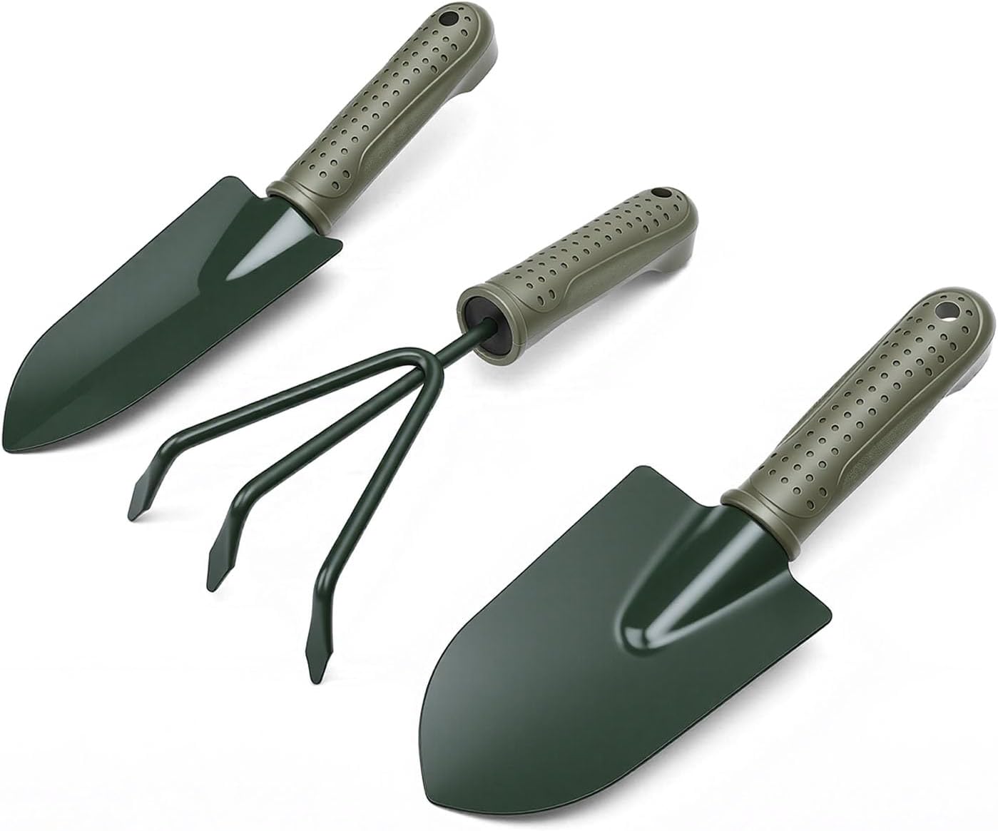 Garden Tool Set, Durable Ergonomic Handle for Planting, Weeding, Digging for Gardening Lovers, Iron and TPR