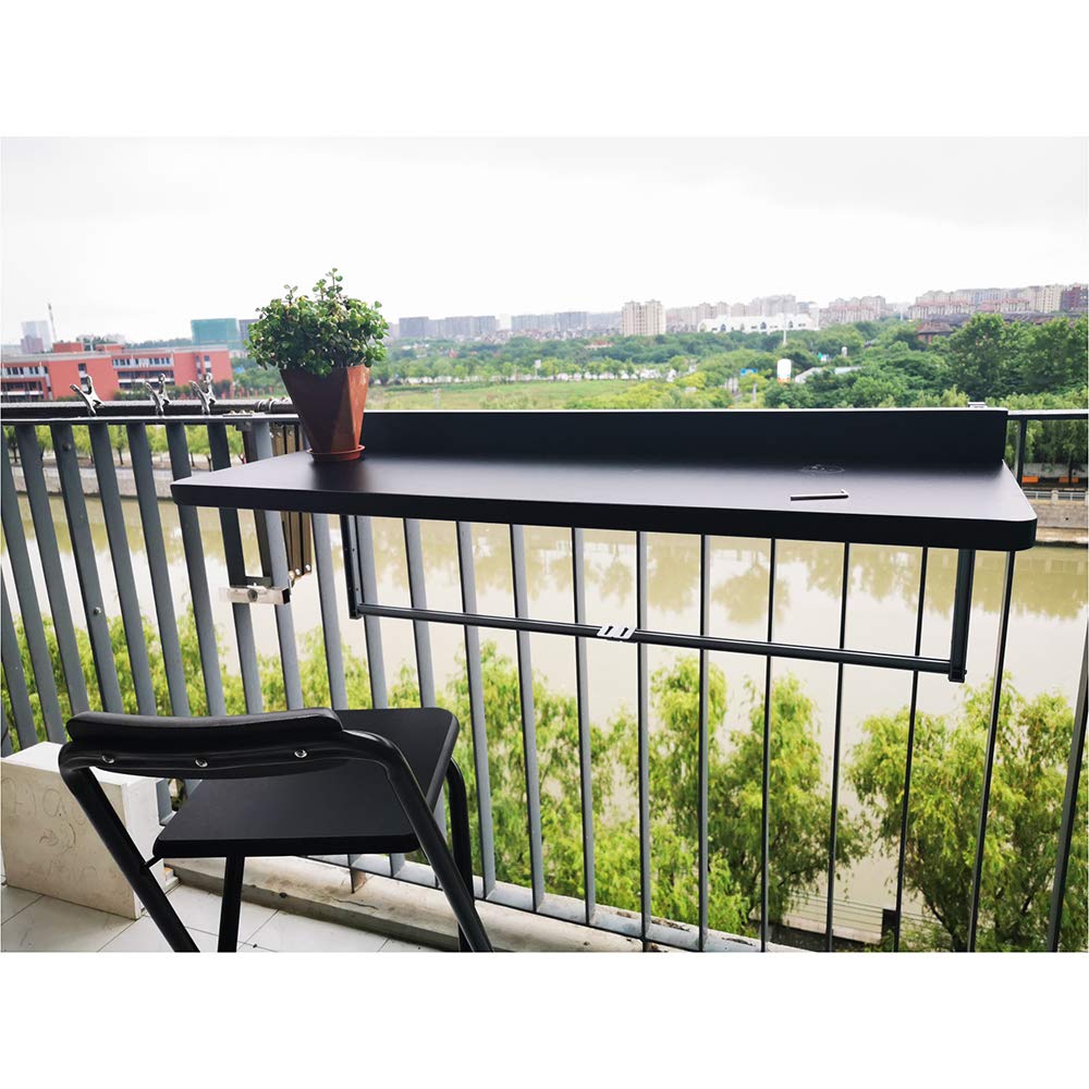 Balustrade suspendue pliable pour transformer le balcon en un espace loisirs