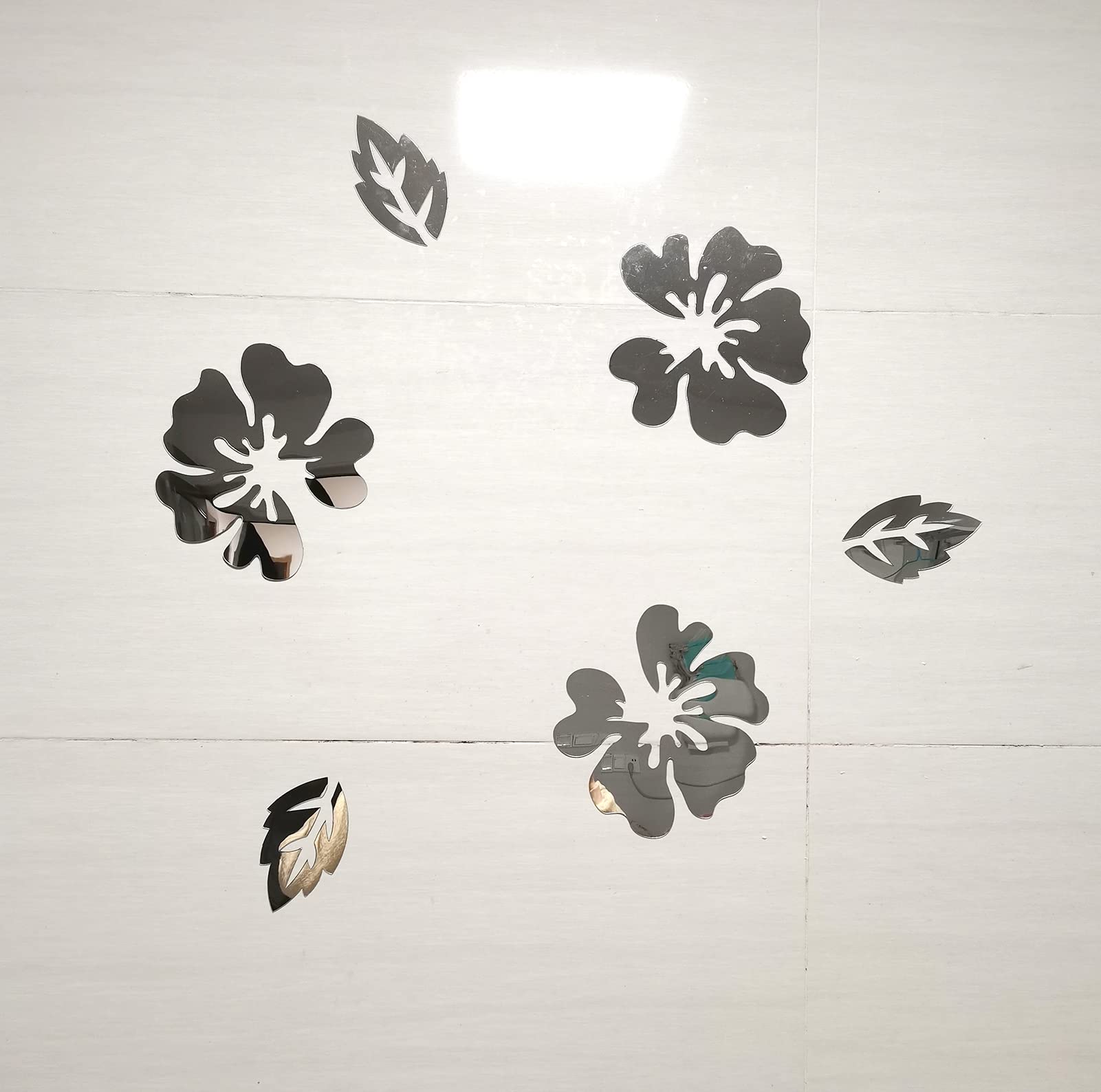 Adesivo murale camera da letto fiori di pavone