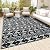 Reversible Mats - Outdoor Rugs 5'x8' for Patios Clearance, Plastic Straw Rugs Waterproof, Portable, Large Floor Mat and Rugs for Outdoor RV, Balcony, Picnic, Beach, Camping(Black & Cream White)