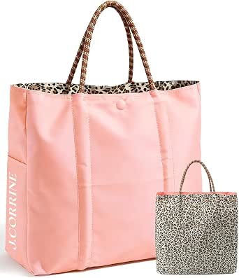 J.Corrine Reversible Water-Resistant Nylon Tote Bag