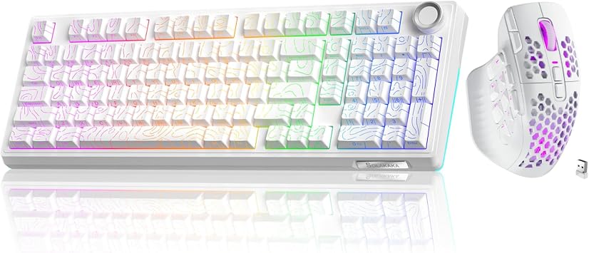 SOLAKAKA KI99 Pro and SM809 Pro,Wireless Keyboard and Mouse Combo for Gaming