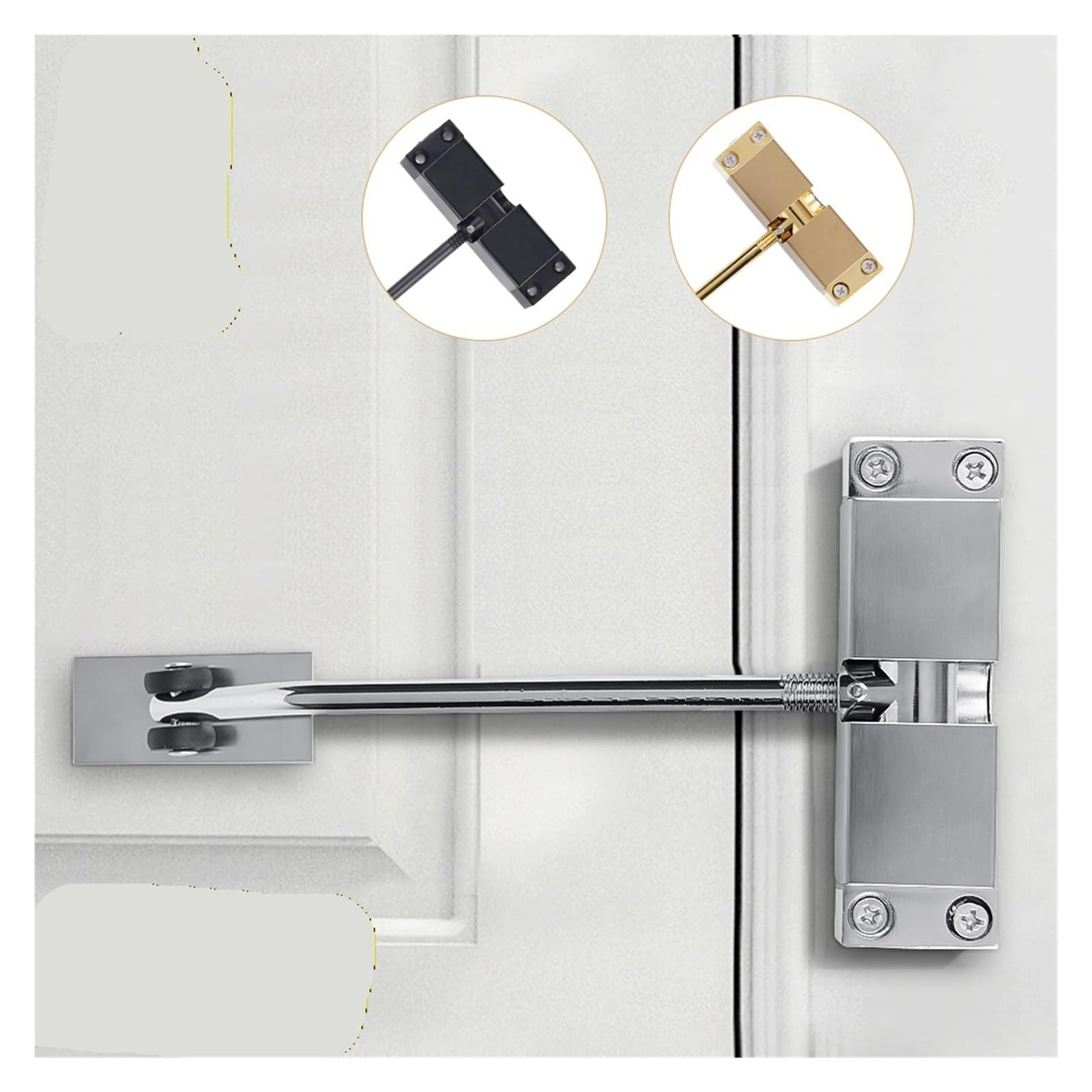 Hardware chiudiporta for mobili con chiusura automatica a molla regolabile(Gold)