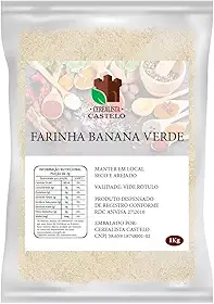 Farinha de Banana Verde Pura 1kg Cerealista Castelo