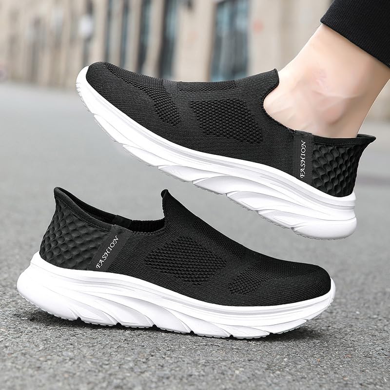 Men's Hands Free Slip On Sneaker Walking Shoes for Mens Dress Casual Comfortable Breathable Hiking Working All-Terrain Ankle Trekking Anti-Slip2