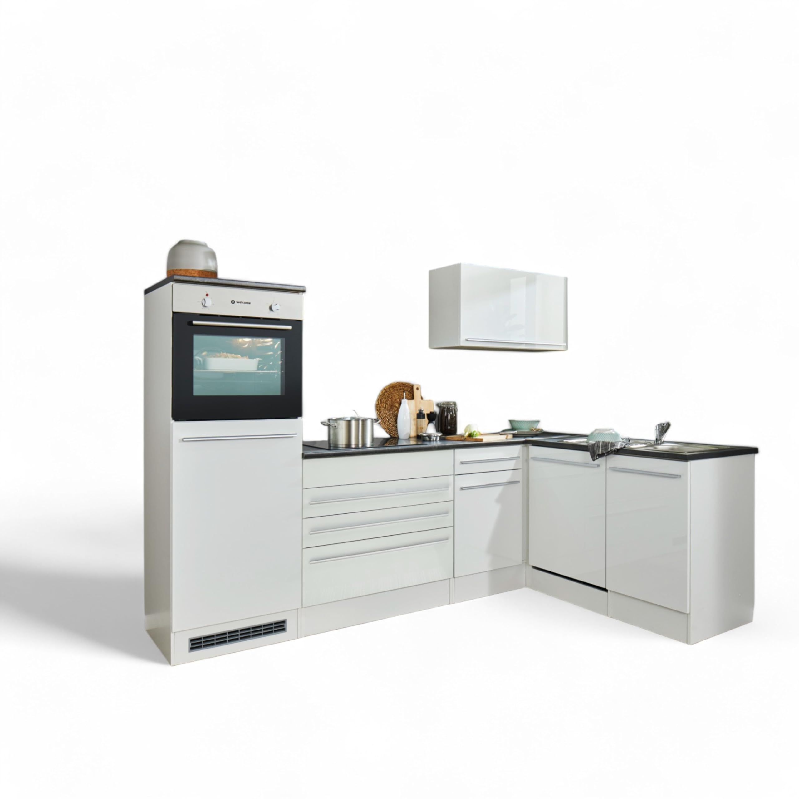 Jazz 6 Cuisine d'angle moderne sans appareils électriques en