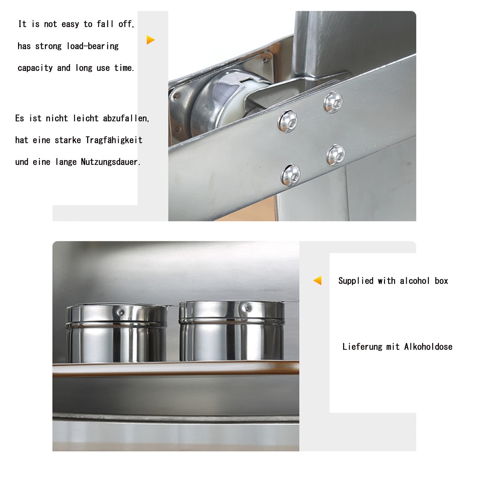 Calentador de Alimentos Calientaplatos de buffet de Acero Inoxidable Chafing Dish Servidor de buffet Termostato de temperatura,Bandeja Alimentos Calientes Función Mantenimiento Calor
