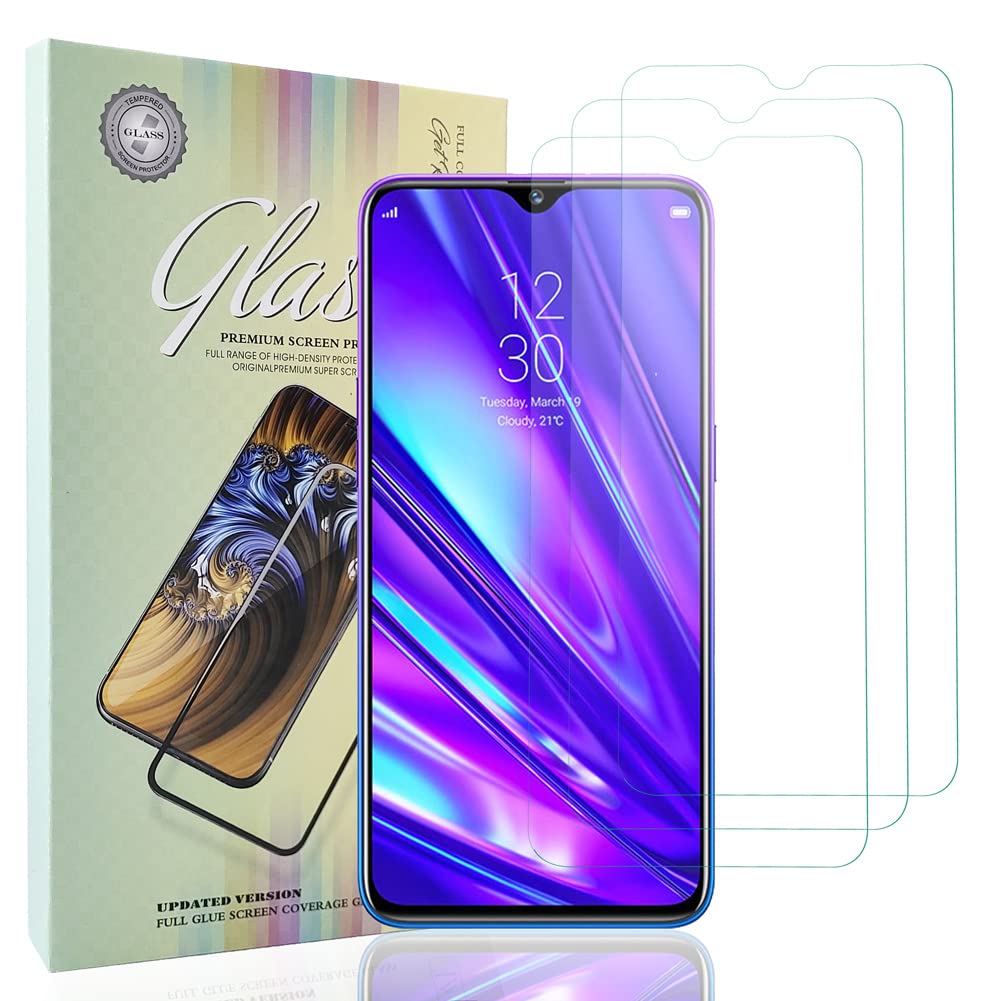 J&D Pellicola Protettiva In Vetro Temperato Per Realme 5 Pro, 4 Pezzi, HD Trasparente - 2