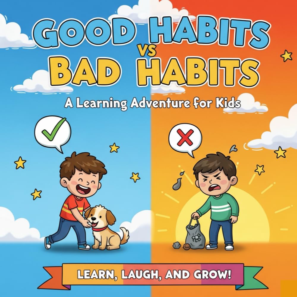 Good Habits vs Bad Habits: 30 Fun and easy-to-follow daily habits for kids that help them to grow confident and kind